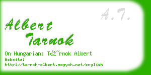 albert tarnok business card